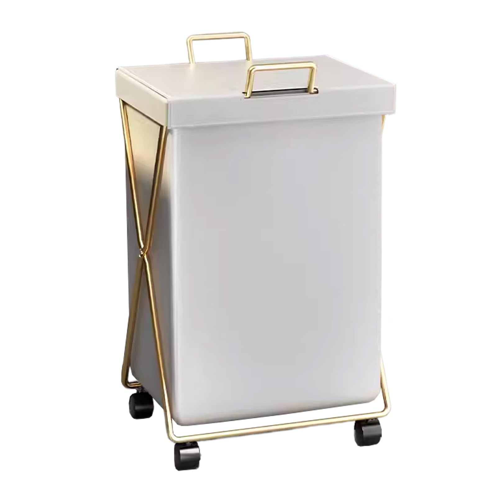 Cesta Ropa Sucia Plegable con Tapa Forma de X Carro de Ropa Sucia con Ruedas Organizador de Ropa para Guardar Ropa Sucia, Aperitivos y Juguetes(Gray)