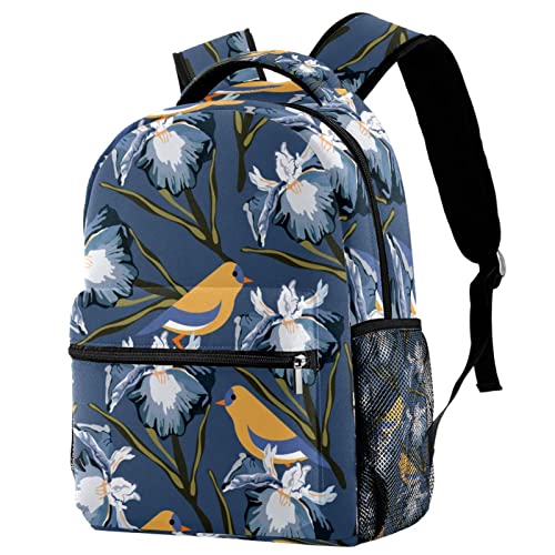 Sac à dos de voyage floral oiseau confortable pour dos sensible