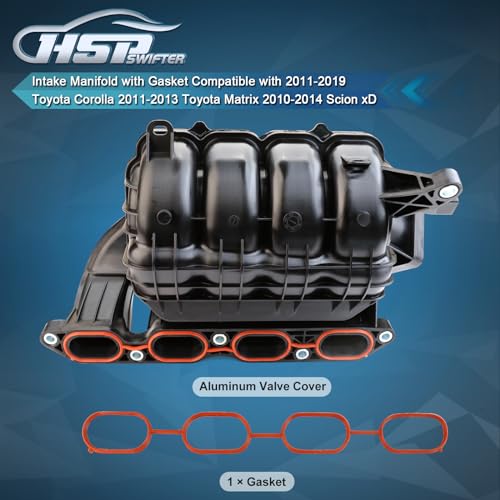 Image of Intake Manifold with Gasket Compatible with 2011-2019 Toyota Corolla 2011-2013 Toyota Matrix 2010-2014 Scion xD OE 17120-0T012 17120-37022