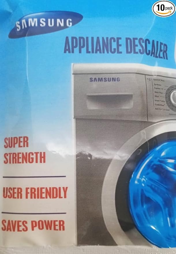 Descale Compatible For Samsung Washing Machine Front Load and Top Load, Washing Machine Cleaning Powder, Descaling Powder For Washing Machine, Drum Cleaner -100 gm (10) (B0D1XHLG66) Amazon Price History, Amazon Price Tracker