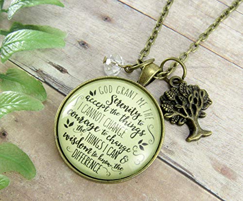 Gutsy Goodness 24" Serenity Prayer God Grant Me Strength Necklace Jewelry Tree Charm - Thumbnail 6