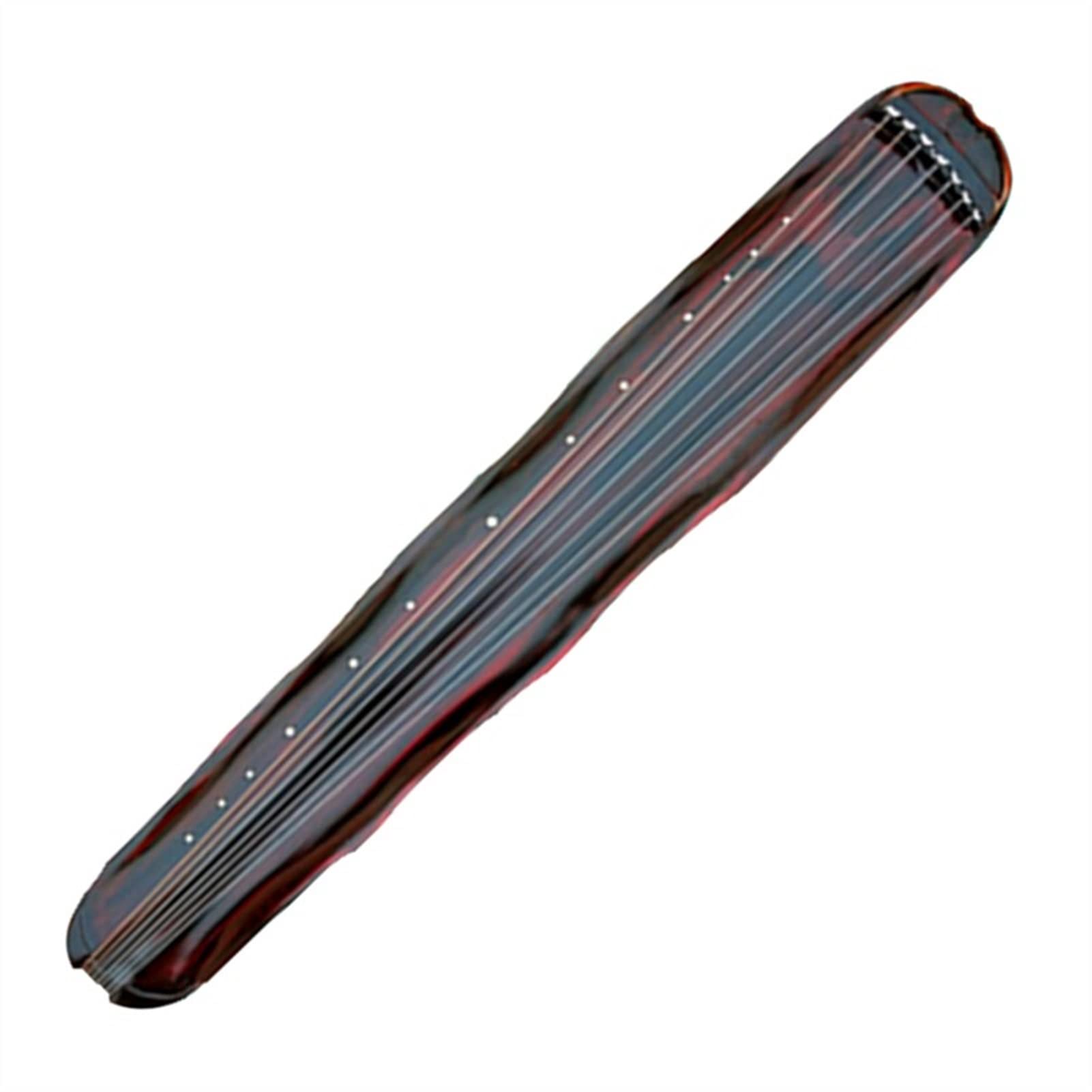 TSTS Chinesische Zither Fortgeschrittene Guqin altes Hausstrahl Tanne Bananenblatt Cinnabar-Stil 7-Saiten Zither chinesisches Musikinstrument