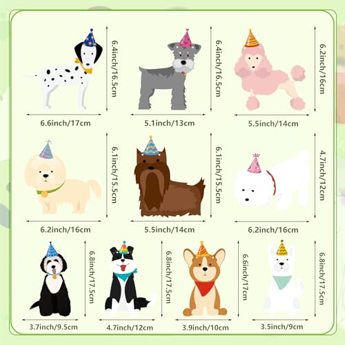Image of Dog Birthday Banner Dog Themed Party Decorations Cute Puppy Garlands Decorations for Kids Boys Girls Birthday Backdrop Decor Pet Puppy Party Supplies