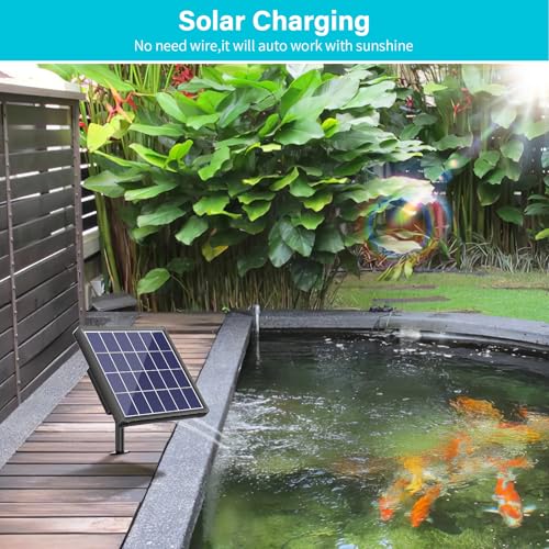 Nfesolar Solar Pond Aerator, 2 Modes Battery Powered Solar Aerator For Ponds Outdoor thumb #1