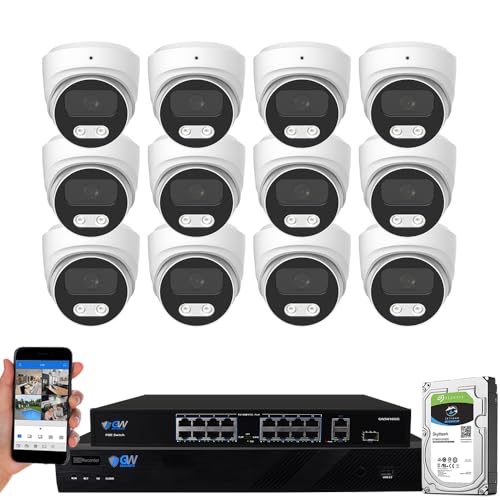 GW Security 16 Channel 4K NVR 5MP PoE IP Surveillance