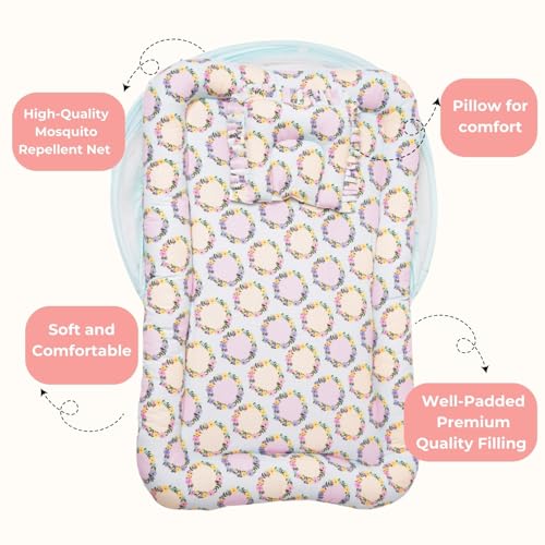 Image of TIDY SLEEP Baby Gadda Set with Mosquito Net (Ballerina)