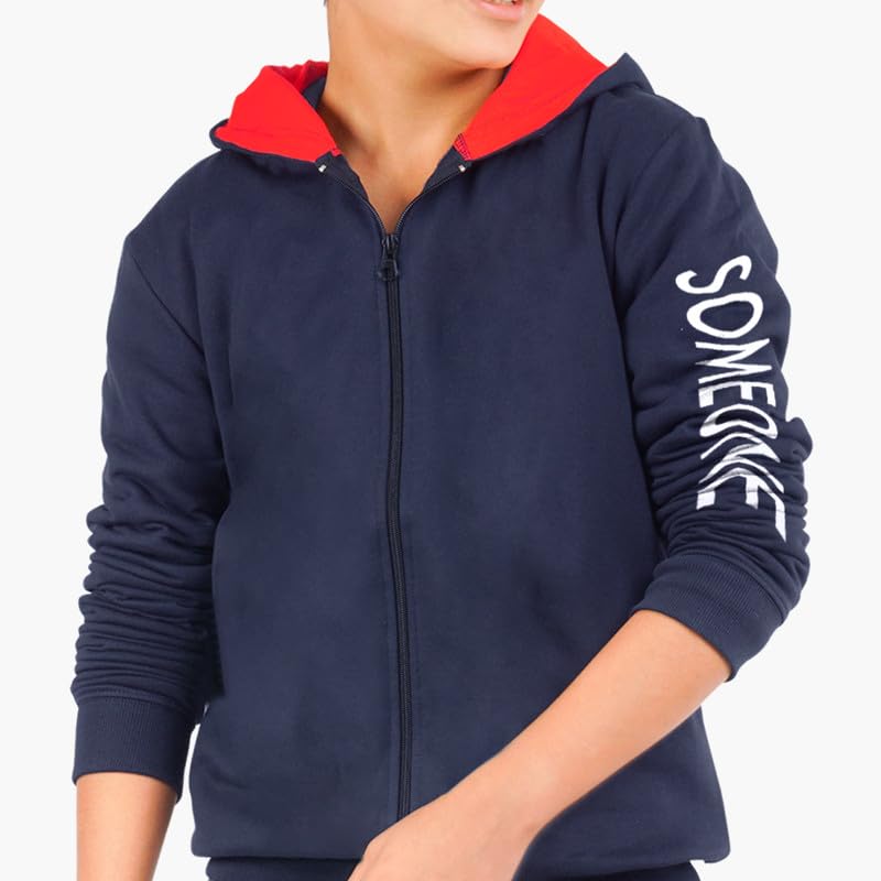 Image of Real Basics Boys Cotton Hooded Sweatshirt(Pack of 1)