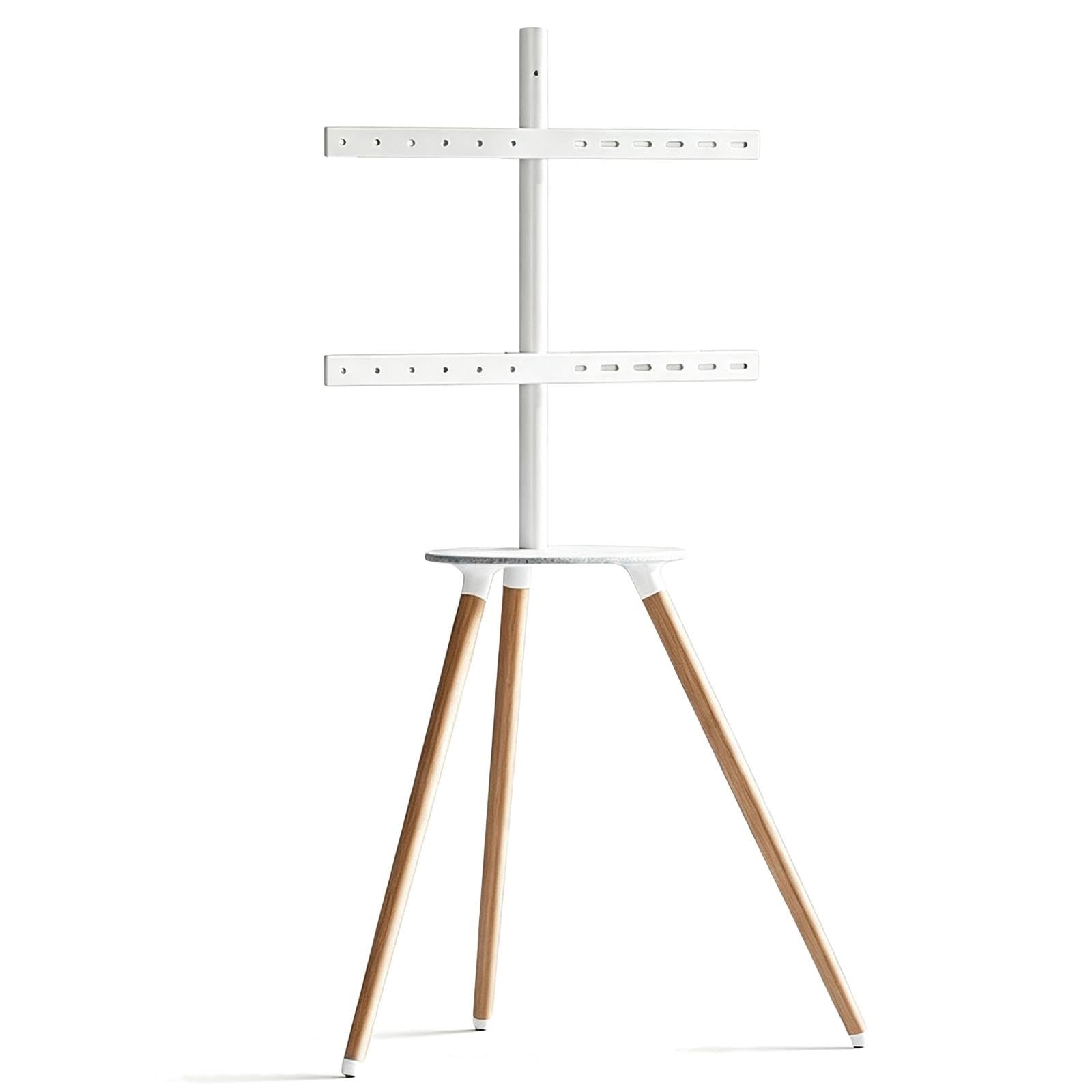 Mobilny Stojak Pod Telewizor, Tacka z Filcu PET, do Telewizorów 32-65"