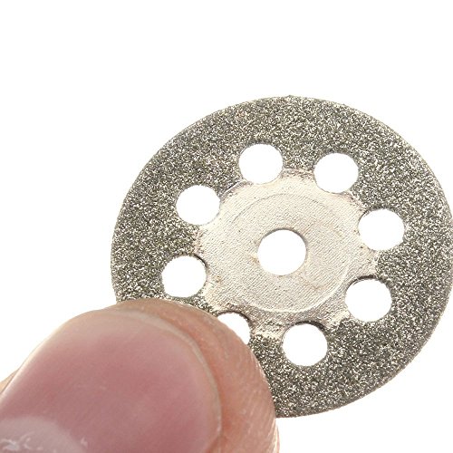 Lukcase 10 Pcs Diamond Cutting Wheel Cut Off Discs Coated Rotary Tools W/Mandrel 20Mm For Dremel … #TOP3