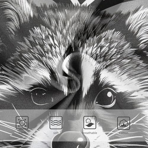 Stylized Raccoon Black Girl Panties Cute Toddler Girls Underwear Cotton Artistic Kids Briefs Undies 2t3