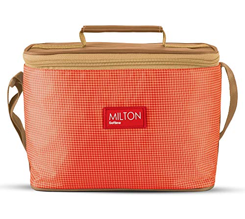 Image of MILTON Delicious Combo Stainless Steel Insulated Tiffin, Set of 4, (3 Container, 1 Tumbler) Orange & Milton Super 1000 Stainless Steel Water Bottle, 1000 ml, Silver