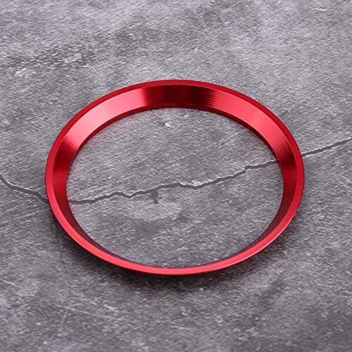 Aluminum Alloy Steering Wheel Decoration Stickers Ring Cover for Mercedes Benz A Class B Class C Class E Class GLK GLA CLA GLC W204 W205 W203 W210 W212 (Style Little (Internal Diameter: 51mm), Red) - Thumbnail 3
