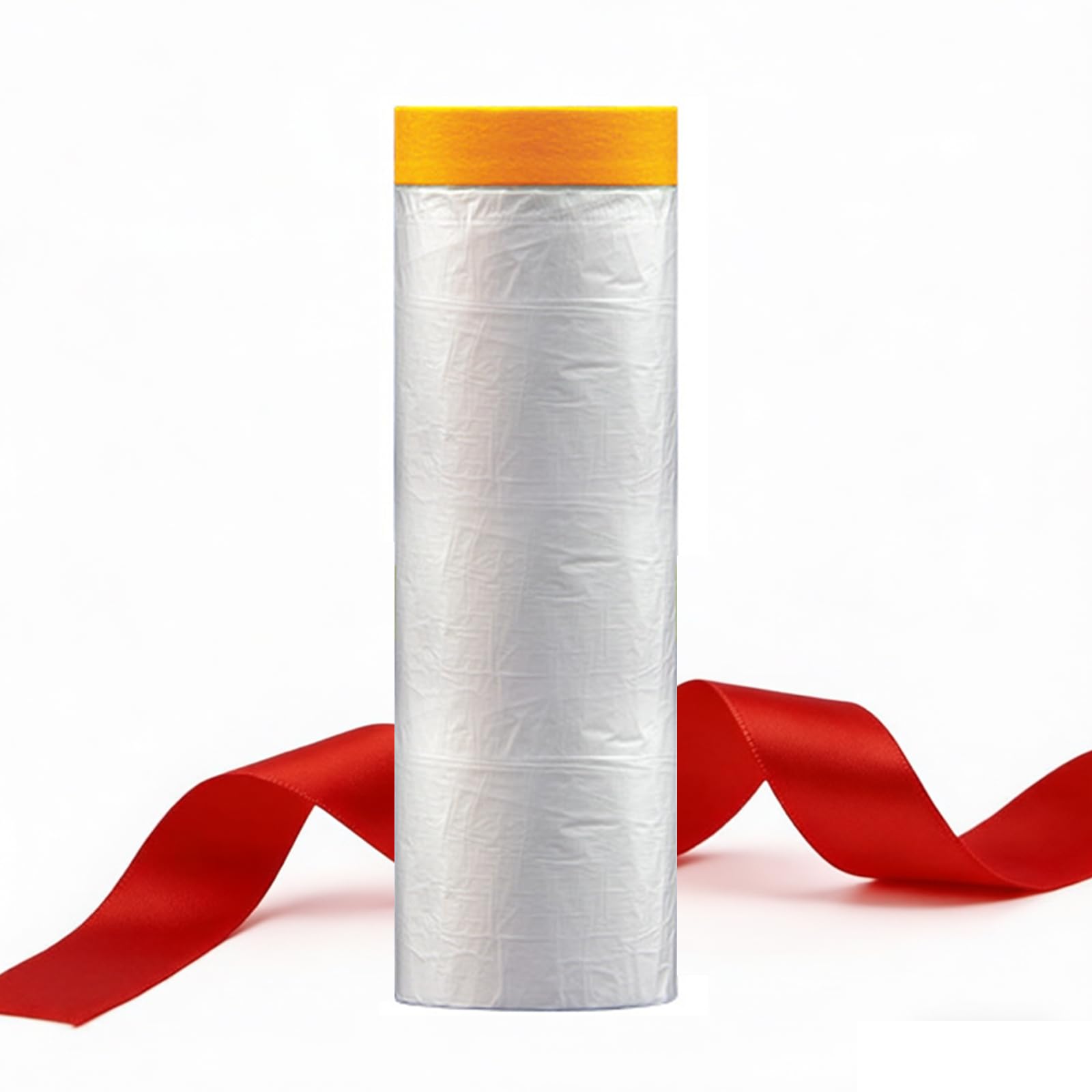 ANDECH 9.84ft x 65.6ft Clear Self-Adhesive Masking Film Roll Residue-Free Waterproof Painters Plastic Sheeting for Spraying Moving Storage & Home