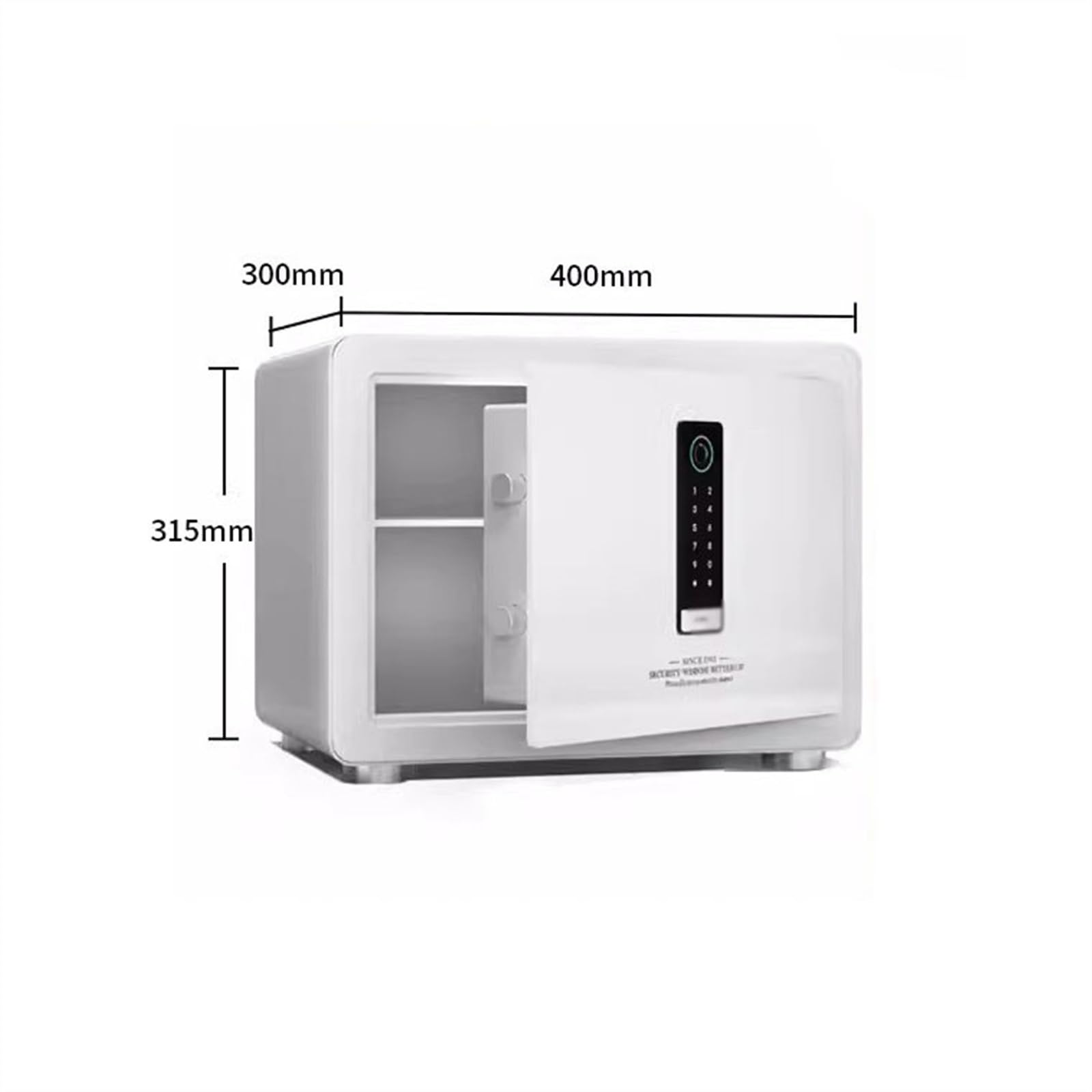 Le coffre - fort Petit classeur de bureau mot passe d'empreintes digitales en acier antivol chambre Mini objets valeur coffre-fort(Noir)