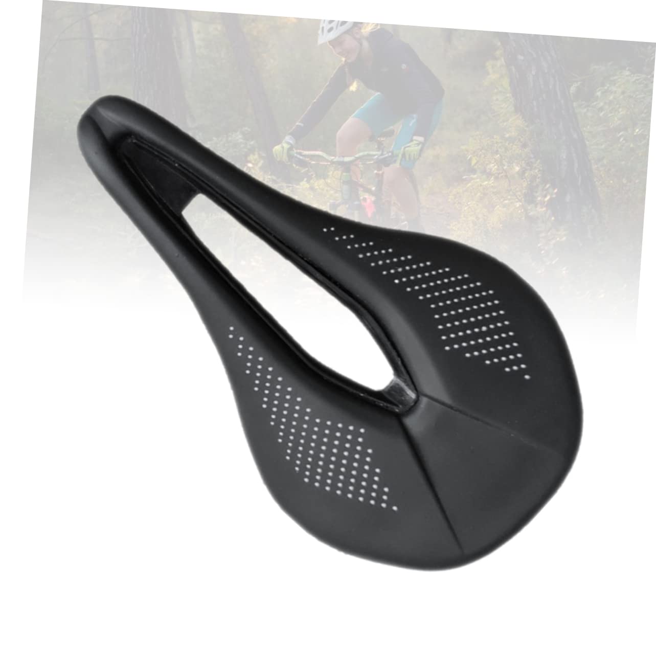 ibasenice Fahrradsattel Hohlsattel für Mountainbike Rennrad Atmungsaktiver Fahrradsitz Komfortabler Sattel für Fahrrad Sitzkissen Schwarz