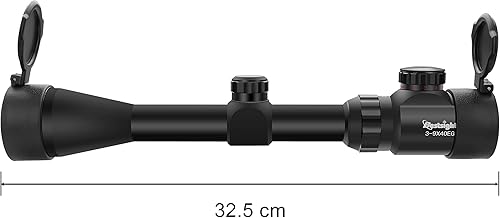 Vista 15 de BESTSIGHT Alcance del rifle 3-9X40,Sistema de iluminación rojo y verde,Telescopio de retícula telémetro para caza con 0.787 in Retícula de telémetro