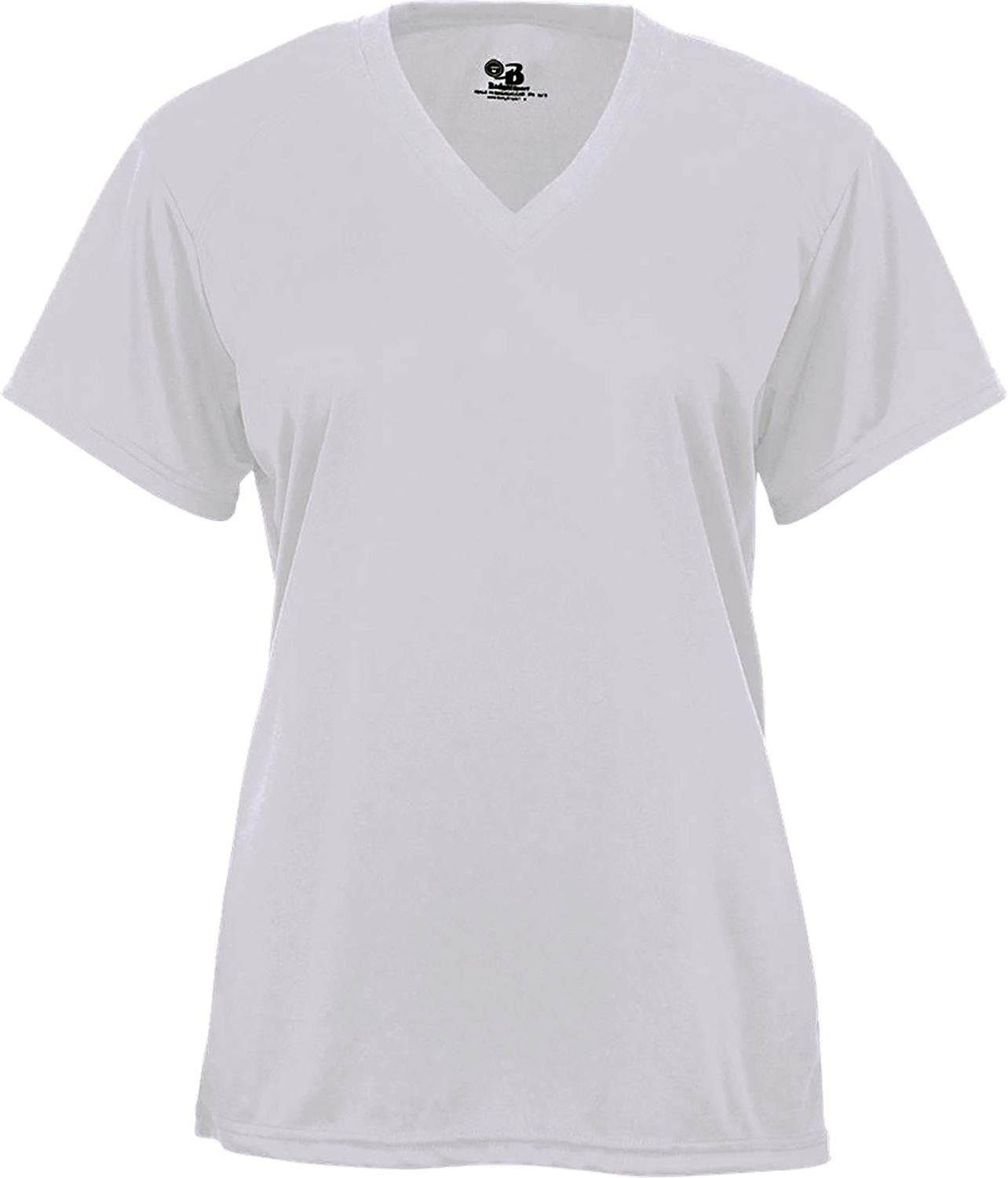 Badger Sports B-Core Ladies' V-Neck Tee Silver 2X-Large