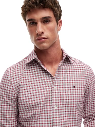 Image of Tommy Hilfiger Men's Long Sleeve Oxford Shirts in Regular Fit, Men's Button Down Shirts, Also Available in Big and Tall