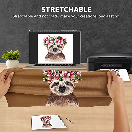 Godora Dtf Transfer Film With Brush - 100 Sheets A4/8.3 X 11.7 Premium Pet Heat Direct To Film Transfer Paper For Sublimation Printer, Cold & Hot Peel Dtf Transfer Paper On T Shirts, Easy To Use #TOP5