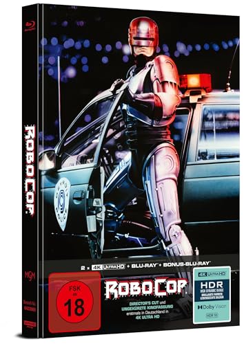 RoboCop (Director’s Cut / Kinofassung) – 4K Mediabook (UHD + Blu-ray Disc + Bonus Blu-ray)