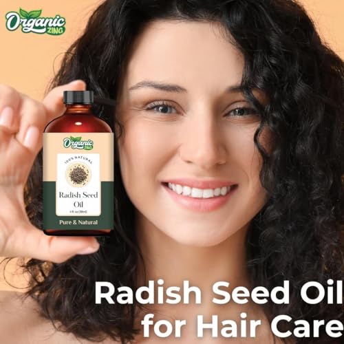 Image of Organic Zing Radish Seed (Raphanus sativus) Oil | Pure & Natural Carrier Oil for Massage, Skincare & Haircare - 118ml /3.99fl oz