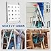 Fiwochic 2 Pack Ladder Accessory Set, Heavy Duty Ladder Platform Tray + Tool Holder Bag, Ladders Shelf Stand System for Paint Bucket & Tools, Fits A-Frame/Extension Ladders