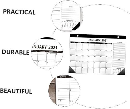 Miniatura 9 de MAGICLULU 2 Pcs 2021 Wall Calendar Hanging Planing Calendar 2021 Monthly Calendar Calendars Flip Calendar Door Pad Weekly Schedule Calendarios De