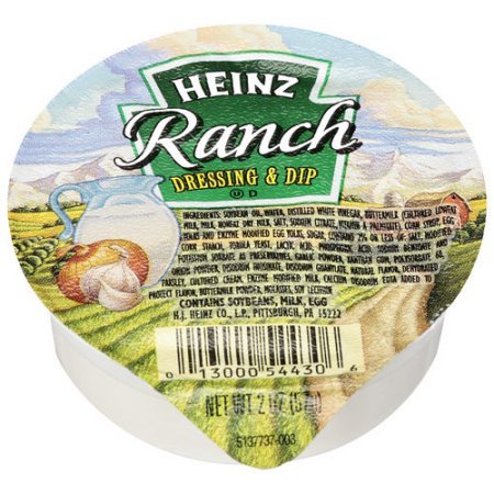 HeinzRanch Dressing Single Serve Dipping Sauce (60 ct Pack, 2 oz Dipping Cups)