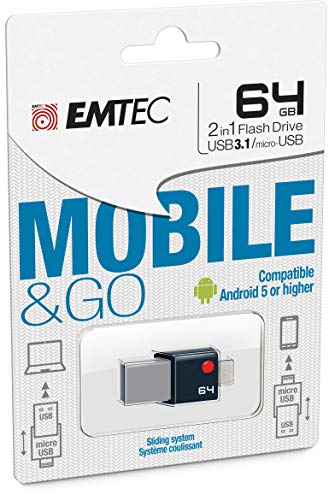 Emtec Mobile & Go lecteur USB flash USB Type A / Micro USB 3.2 Gen 1 3.1 Gen 1 Neuf - vue 5