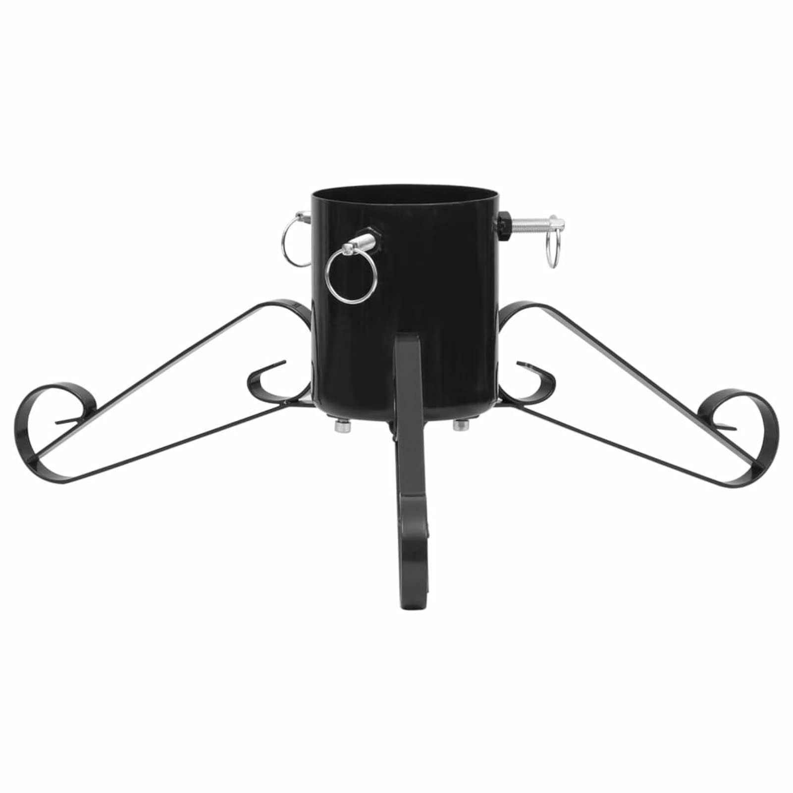 Soporte para árbol de Navidad Base para arbol de Navidad Negro 58x58x21 cm,Decoración Navideña,Soporte de Pie de Metal