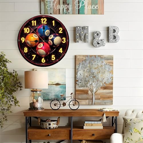 Reloj de pared de madera 10 pulgadas con movimiento silencioso miniatura 5