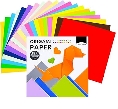 Amazon Com Origami Paper 0 張 色雙面顏色6 英吋 約15 2 公分 方形紙適合兒童 厚質 Everything Else