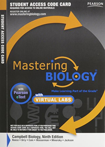 Campbell Biology, and MasteringBiology with Pearson eText with MasteringBiology Virtual Lab Full Suite Student Access Code Card (9th Edition) - Image 2