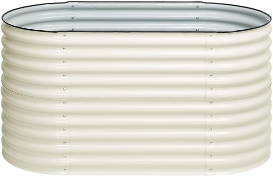 BPS 2-in-1 Metal Raised Garden Bed, 5.3x2.7 FT Galvanized Planter Raised Beds for Vegetables, Flowers 31 Extra Tall