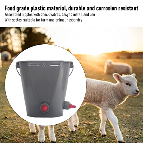 Balde alimentador, dispositivo de alimentação de leite substituível montado com alça de elevação par