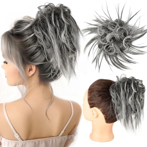 HMD Tousled Updo Messy Bun Hair Piece Hair Extension Ponytail With...