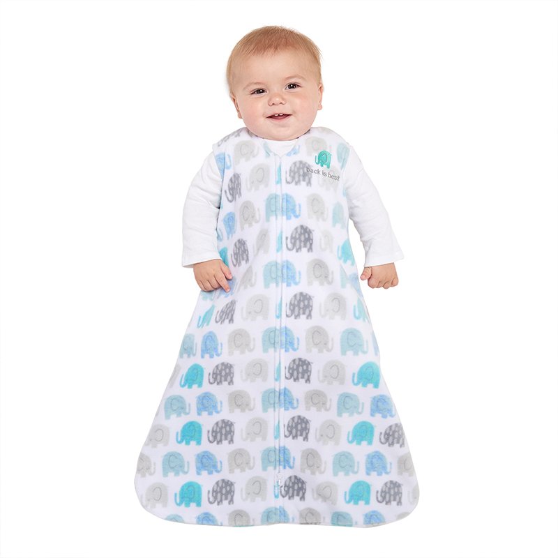 HALO Sleepsack, Micro-Fleece, Elephant Texture, Grey, X-Large : Baby