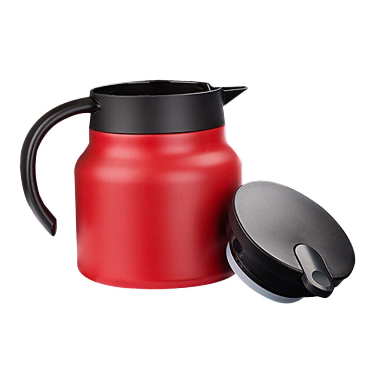 Hervidor de agua de gran capacidad en acero inoxidable duradero con elegante tapa roja
