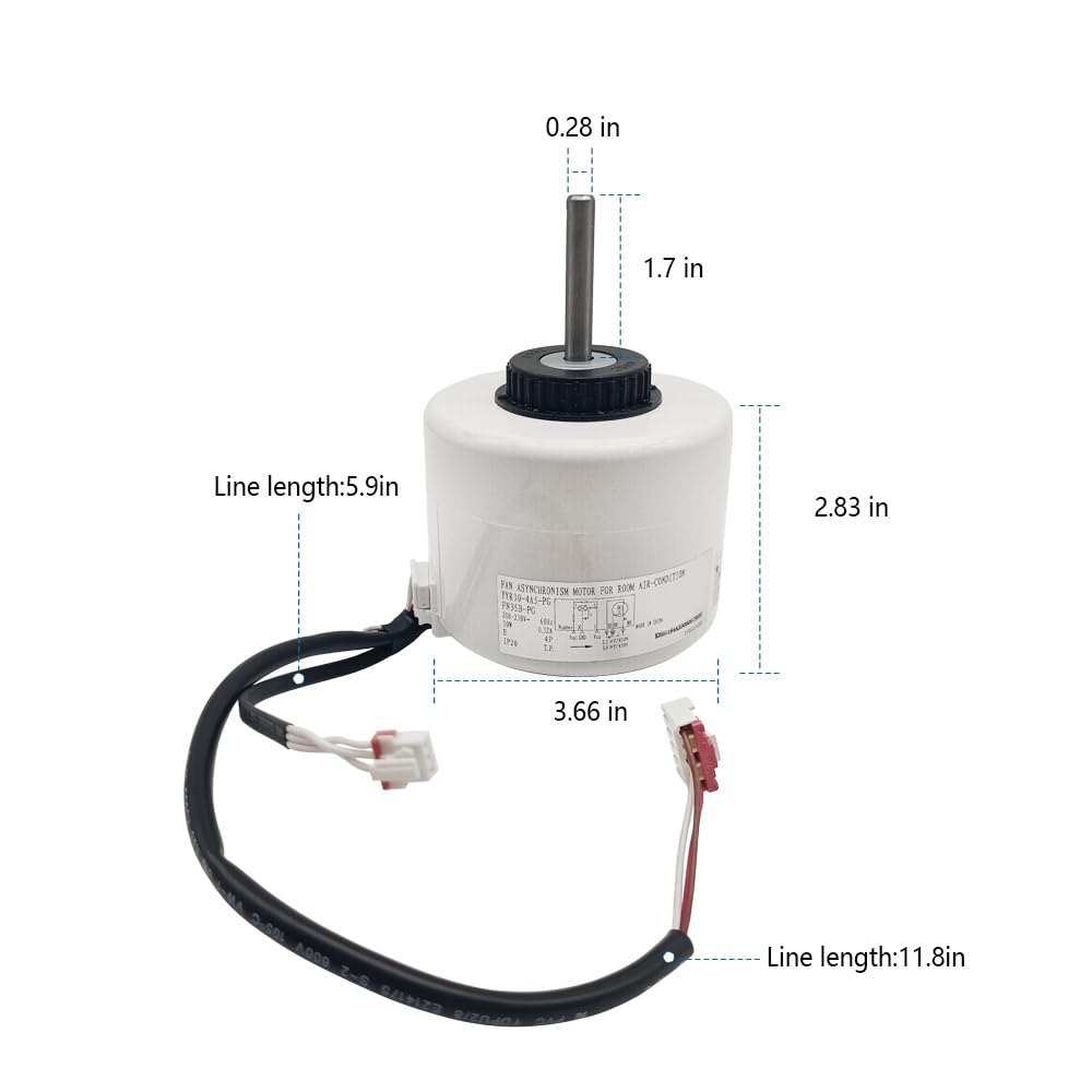Air Conditioning Motor FN35B-PG Fit for Gree Air Conditioner Indoor Fan Motor 208-230V 60Hz 35W 0.32A 6-Wire AC Motor Replace YYR30-4A5-PG Y4S476E002G 1501214501