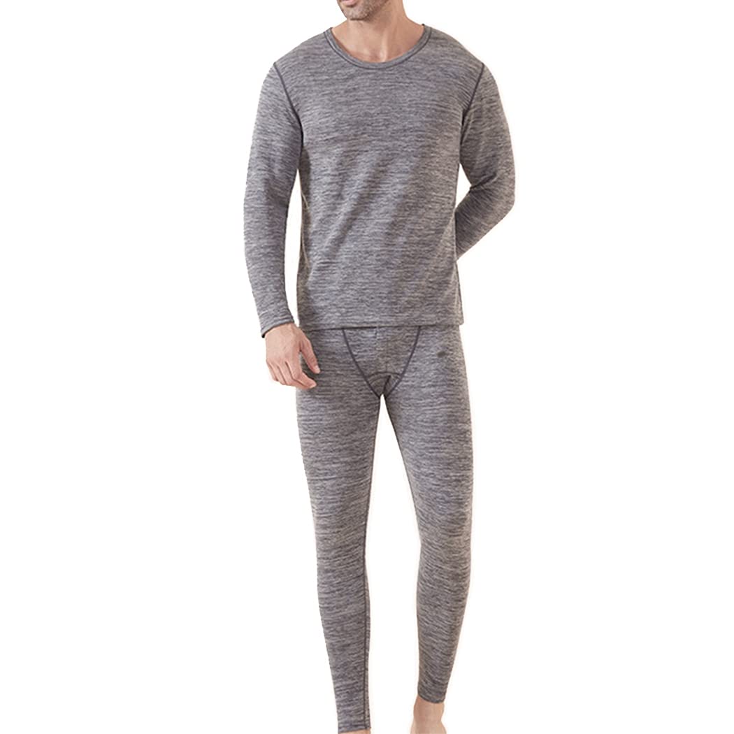 Licogel Women Men Ladies Adults Thermal Underwear Set Warm Simple Elastic Unisex Thick Winter Base Layer-image-12