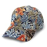Unisex Baseball Caps Fish Koi Art Breathable Trucker Cap Adjustable Sport Caps Men Women with Ponyta