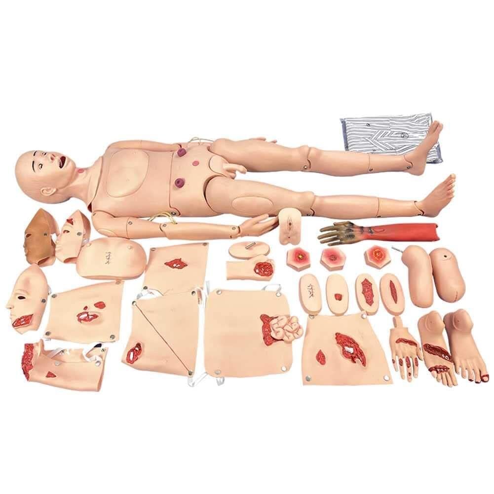 Anatomiemodell, Multifunktionale Erste-Hilfe-Trauma-Pflegepuppe mit Trauma-Modul