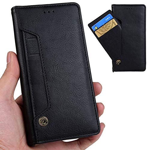 Image of ClickCase for vivo Y27 Flipper Series Leather Wallet Flip Case Kick Stand with Magnetic Closure Flip Cover for vivo Y27 (Black)