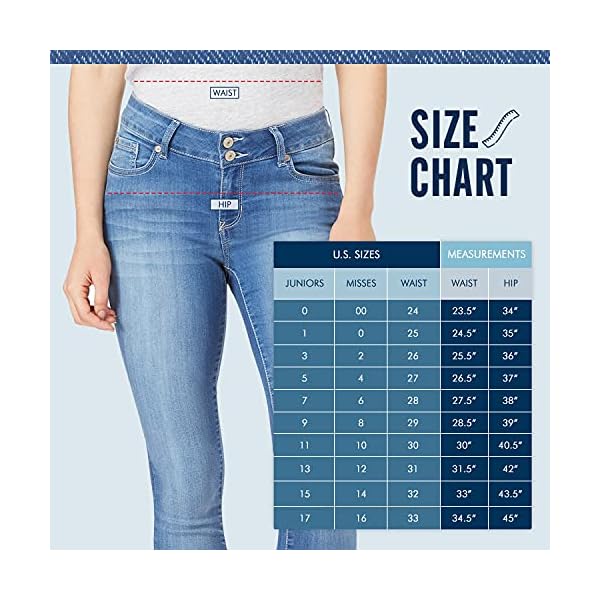 WallFlower-Womens-Instasoft-Ultra-Fit-Skinny-Jeans WallFlower Women's Ultra Skinny Mid-Rise Insta Soft Juniors Jeans (Standard and Plus), Lake Pure, 11