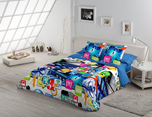 Es-Tela Redes - Set Copripiumino, Stampa Digitale