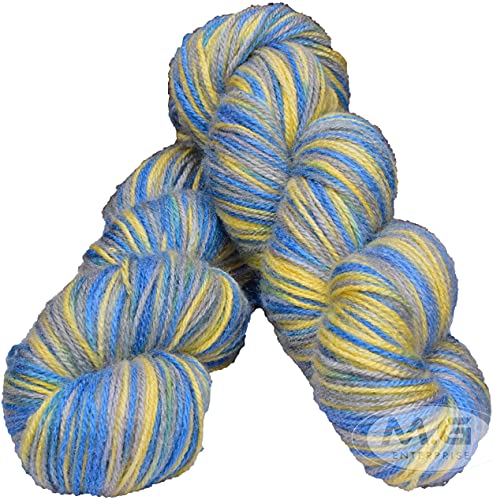 Image of Oswal Multi Blue Berry (500 gm) Wool Hank Hand Knitting Wool /Art Craft Soft Fingering Crochet Hook Yarn, Needle Knitting Yarn Thread dye SM-OQA