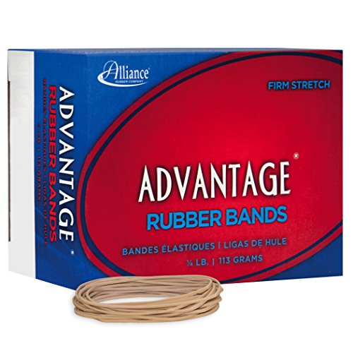 Alliance Rubber 26199 Advantage Rubber Bands Size #19, 1/4 Lb Box Contains Approx. 312 Bands (3 1/2" X 1/16", Natural Crepe) , Beige #TOP1