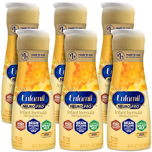 Enfamil NeuroPro Enfamil Neuropro Infant Formula Ready to Use Liquid, 32 Fl Ounce (Pack of 6), 192 Ounce