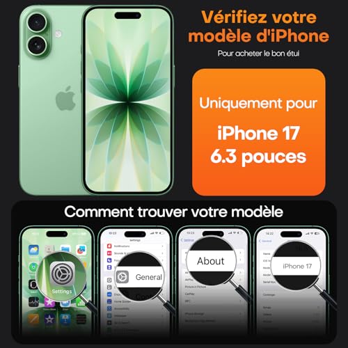 Coque iPhone 17 antichoc verte de qualité militaire premium - 2