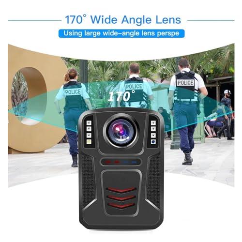 Image of Body Camera, YSW-A9 External Storage Digital Mini Bodycam Outdoor Security System Police Equipment Wearable Video Body Worn Camera